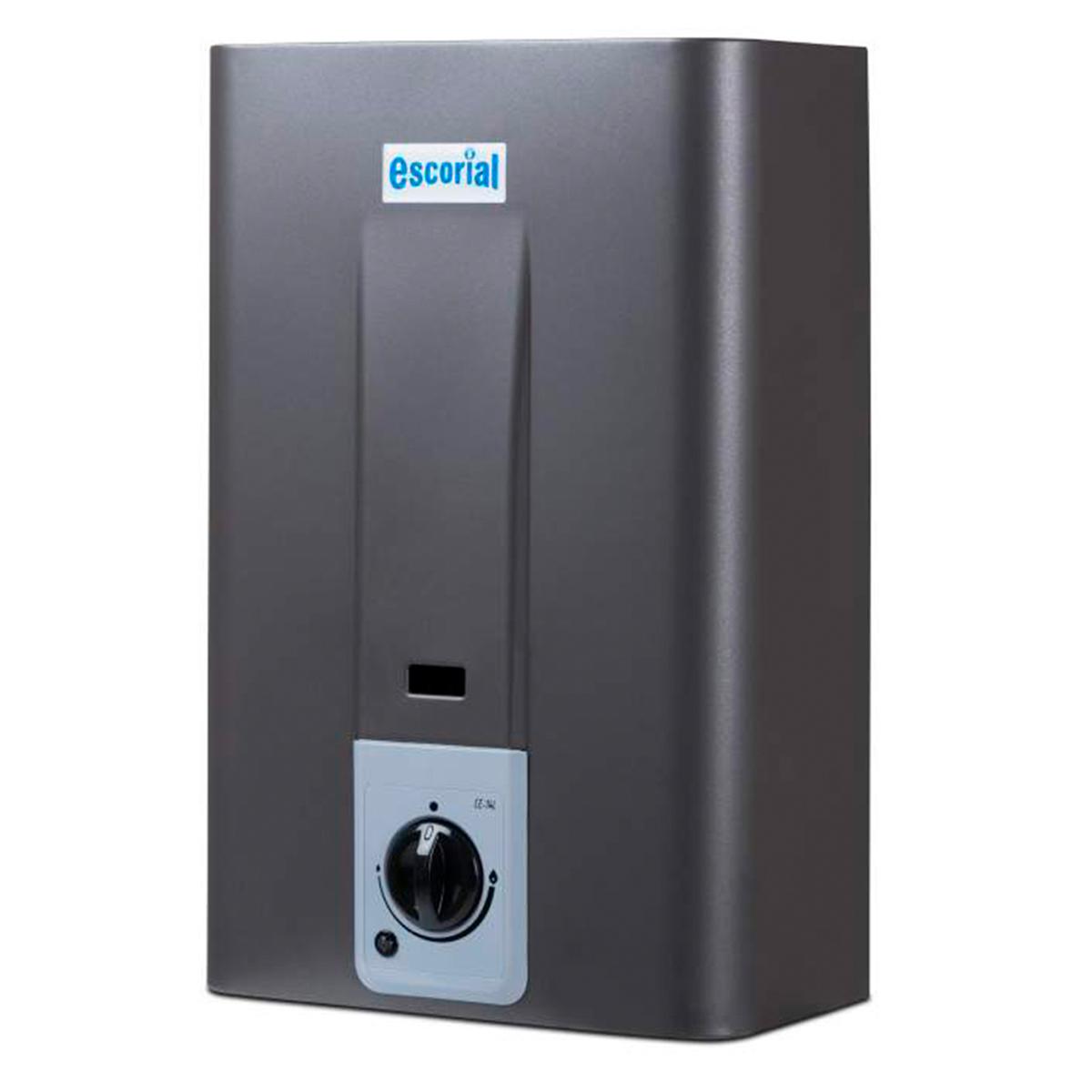 Calefon A Gas Natural 14L Escorial CE-14LBN Grafito